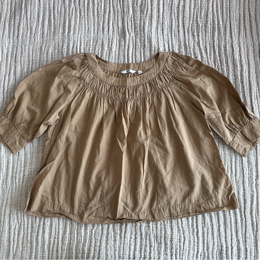 Uniqlo Women's Tan Blouse
